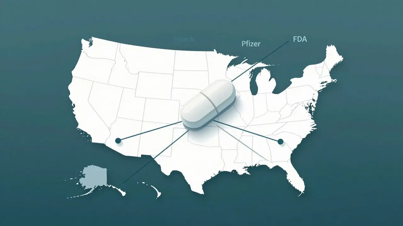 A pill protected by domestic manufacturing networks radiating from the U.S., reducing overseas dependency.